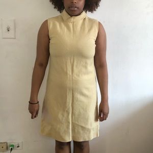 Yellow Knitted (like) Dress